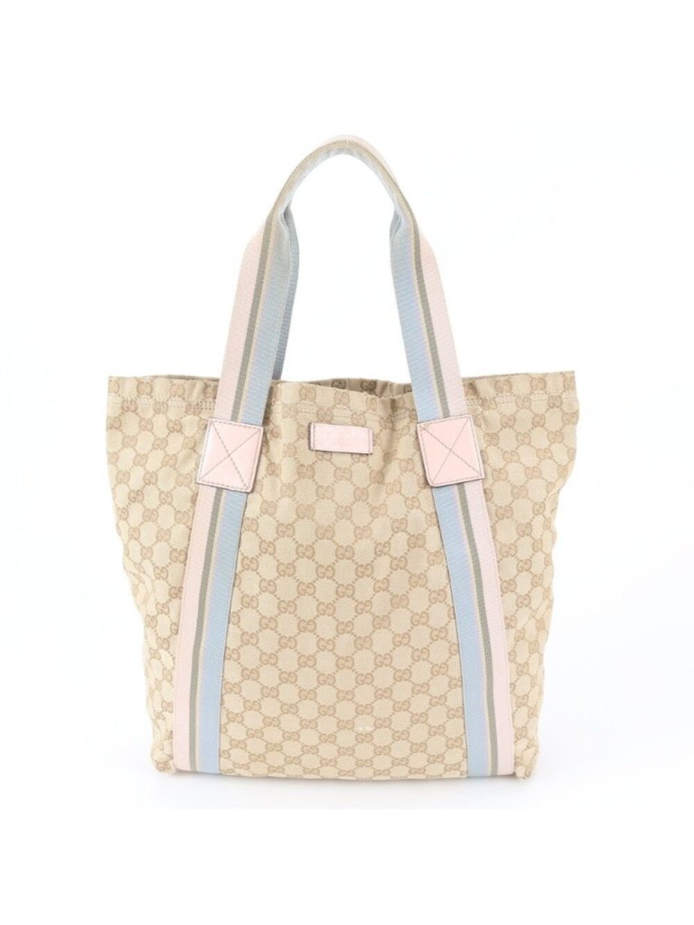 Gucci GG Canvas Leather Tote Bag Shoulder
